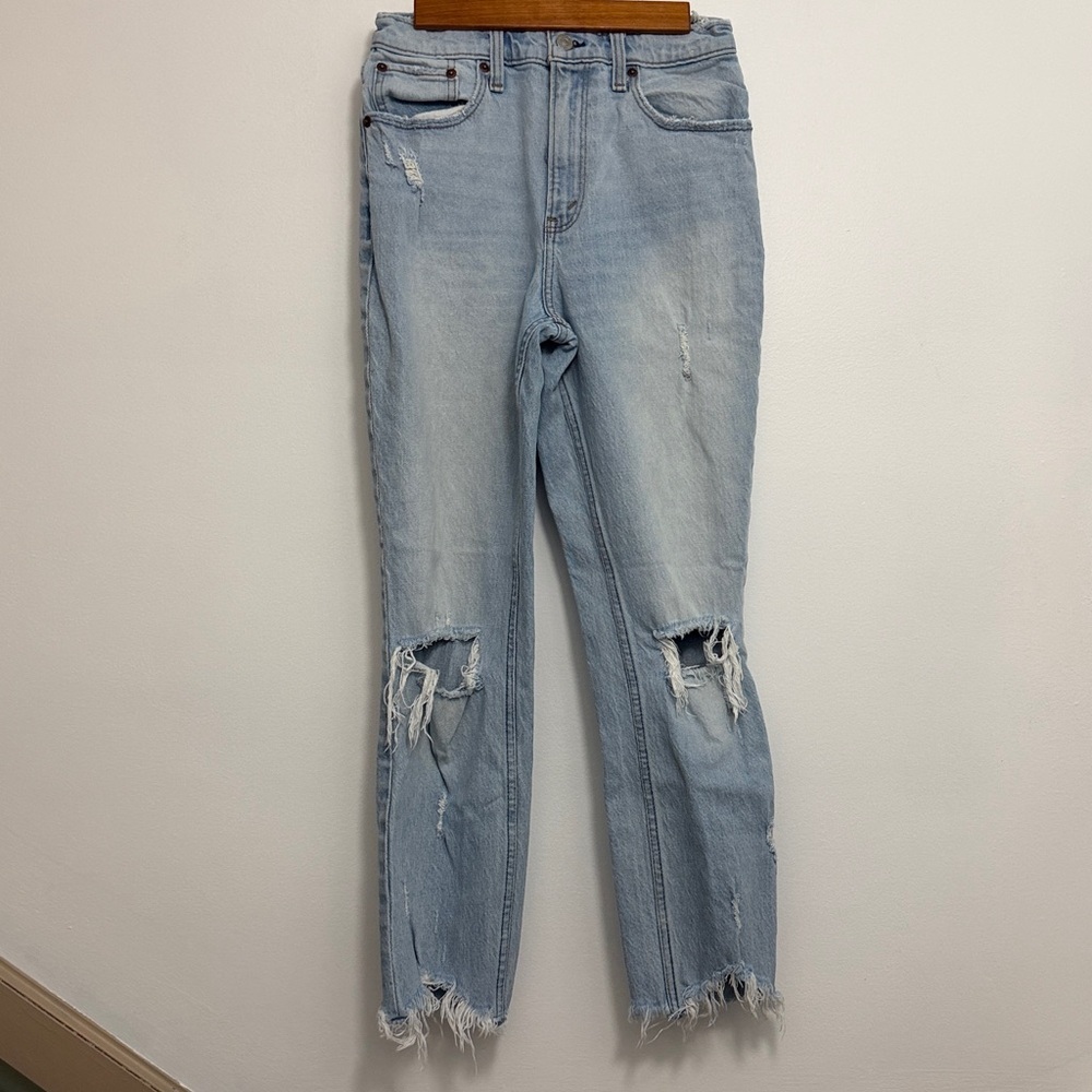 Abercrombie Distressed High Rise Mom JeansWomen's Jeans